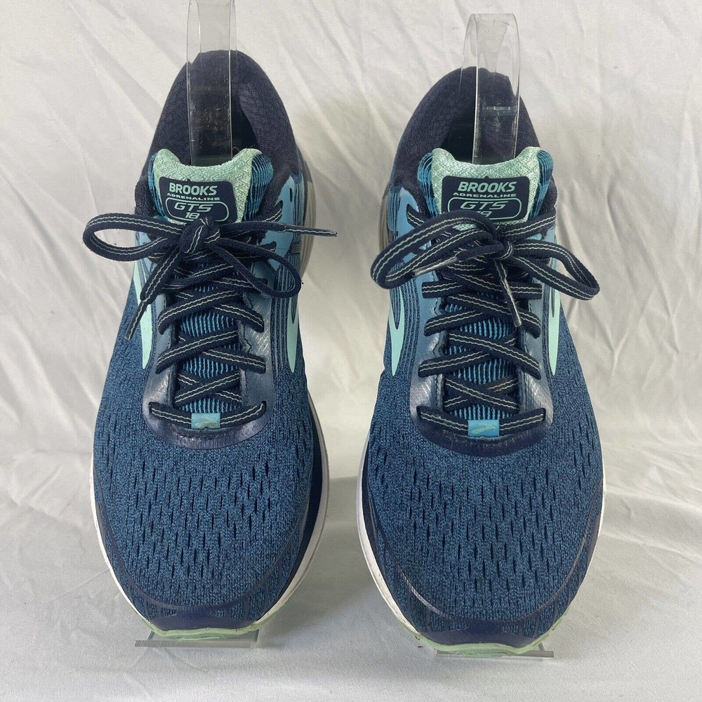 Brooks GTS 18 Running Shoes Womens 10 Blue Aqua DNA Flex TRR Cushioned Soles